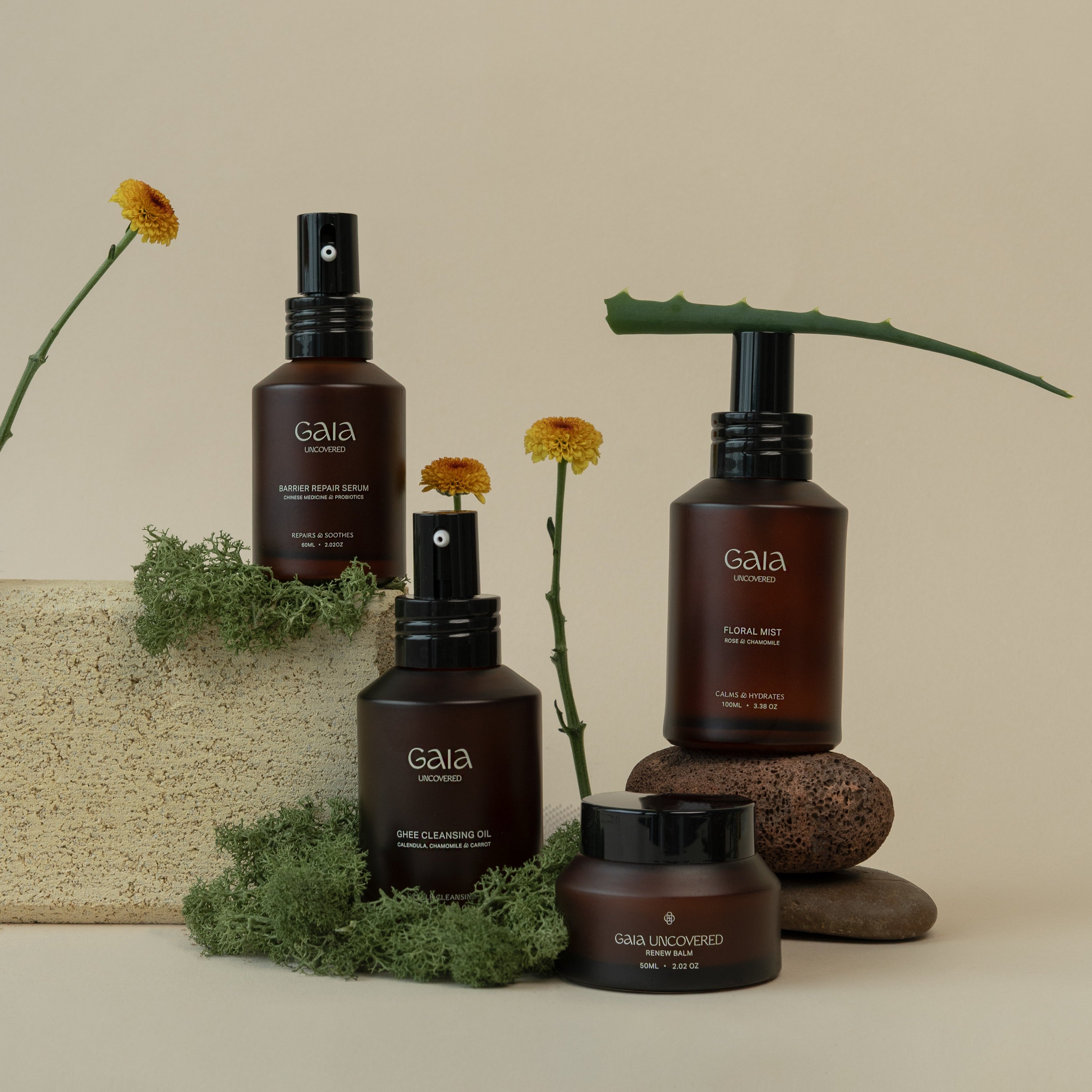gaia uncovered barrier repair serum tallow balm