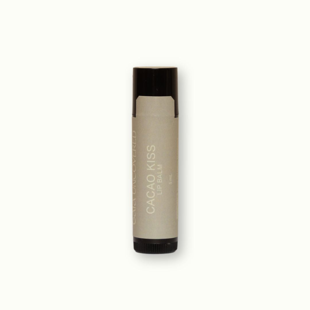Gaia uncovered beef tallow lip balm with cacao