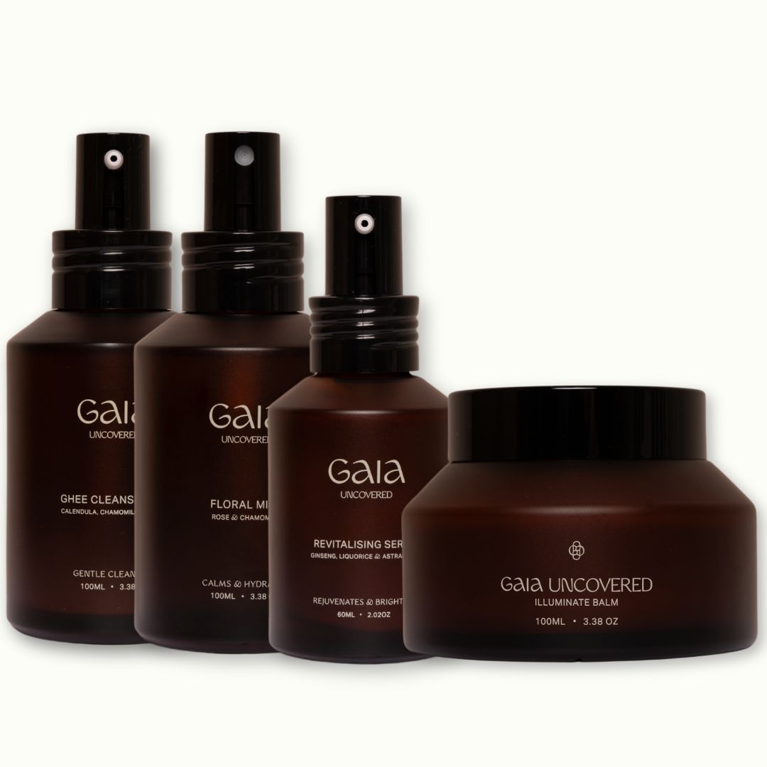 gaia uncovered beef tallow skincare set
