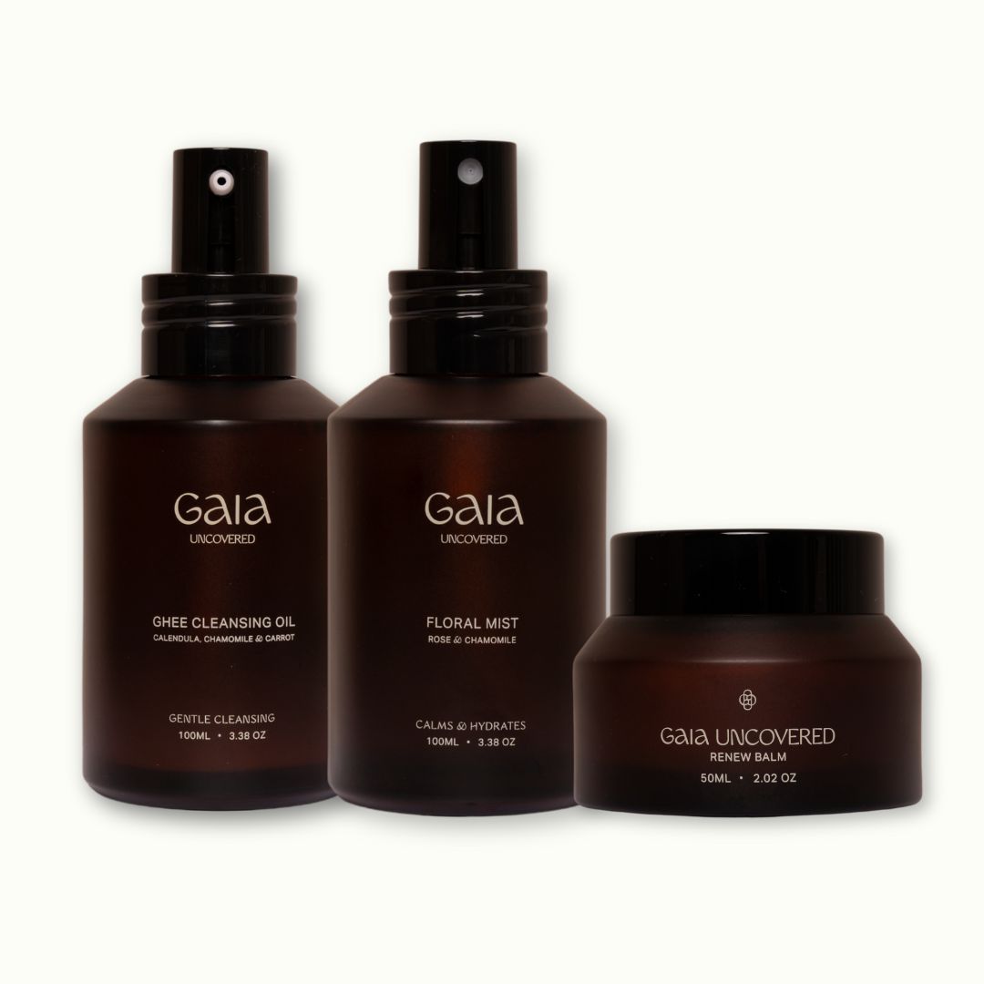 gaia uncovered beef tallow skincare set
