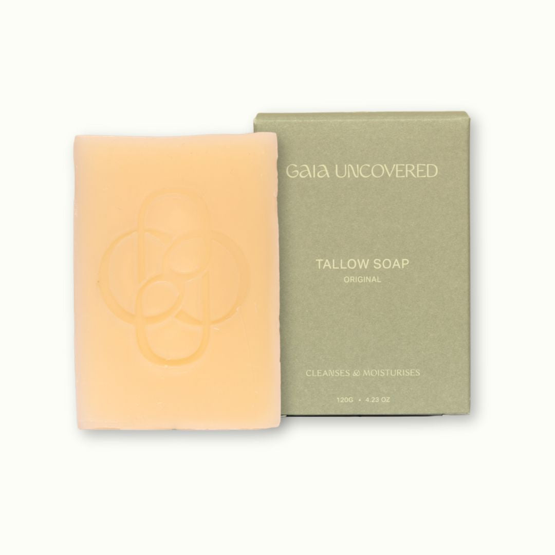 Gaia uncovered beef tallow soap