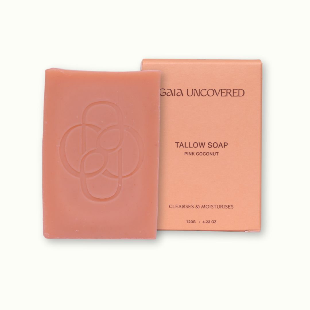 gaia uncovered tallow soap clay coconut